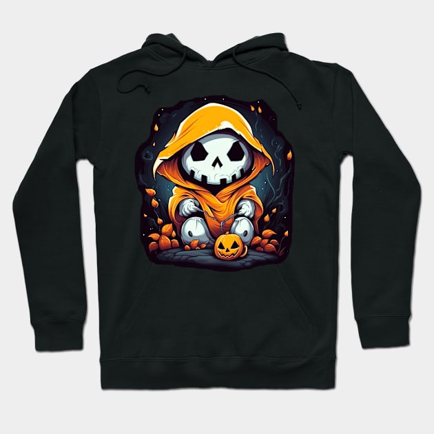 Eerie Halloween Ghoul Art - Spooky Season Delight Hoodie by Captain Peter Designs